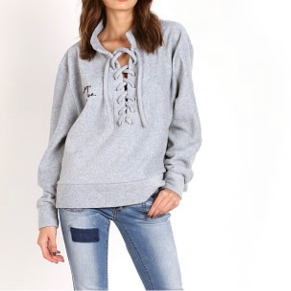 nwt Daydream Nation Friday I'm in Love Pullover Grey Dolls Kill medium - Picture 2 of 3